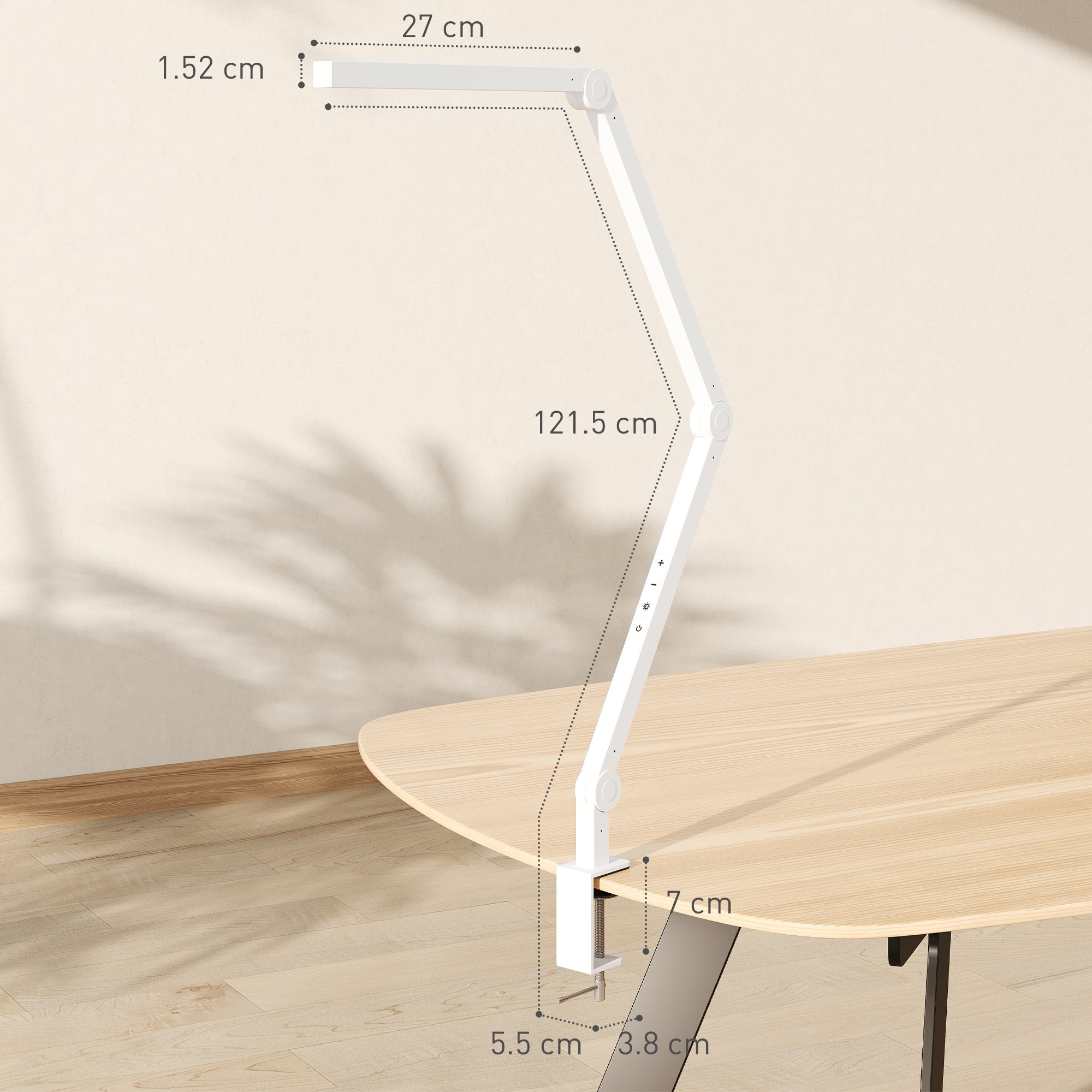 Versatile LED Desk Lamp with Dual Colour Modes - Dimmable Clamp Table Lamp for Study & Work - Sleek Black Design