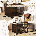 Stylish and Durable 3-Door Dog Crate with Hollow Top – The Perfect Home for Your Small to Medium Dogs!