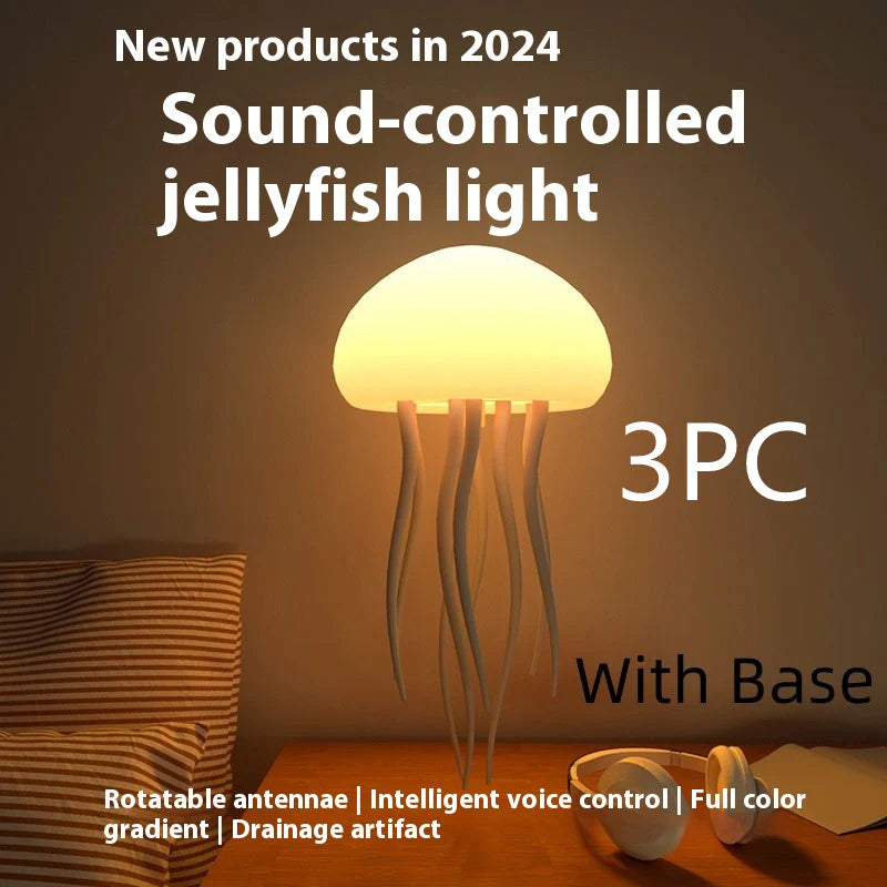 Transform Your Space with the Enchanting Jellyfish Mood Lamp - A Portable LED Night Light for Relaxation and Decor