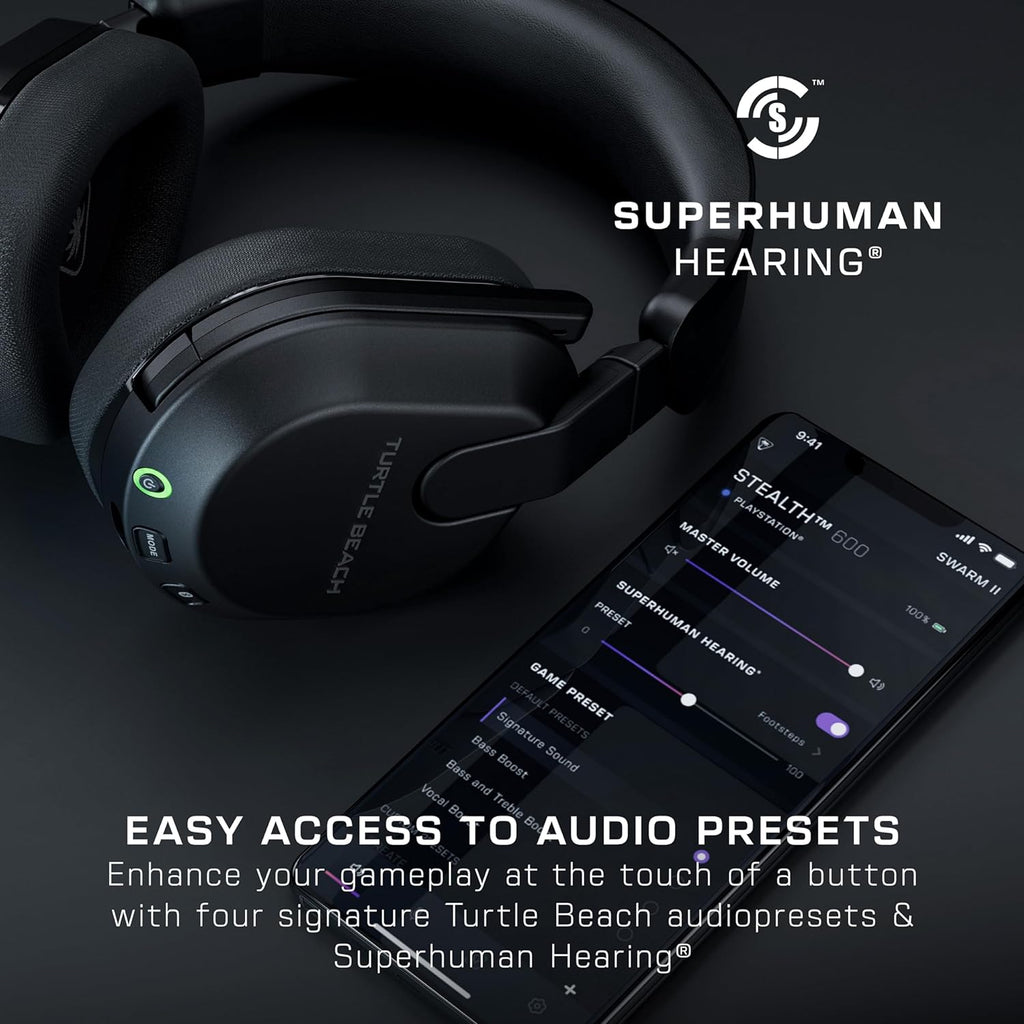 Experience Ultimate Gaming Freedom with the Stealth 600 Black Wireless Headset - Compatible with Xbox, PlayStation, PC & More!