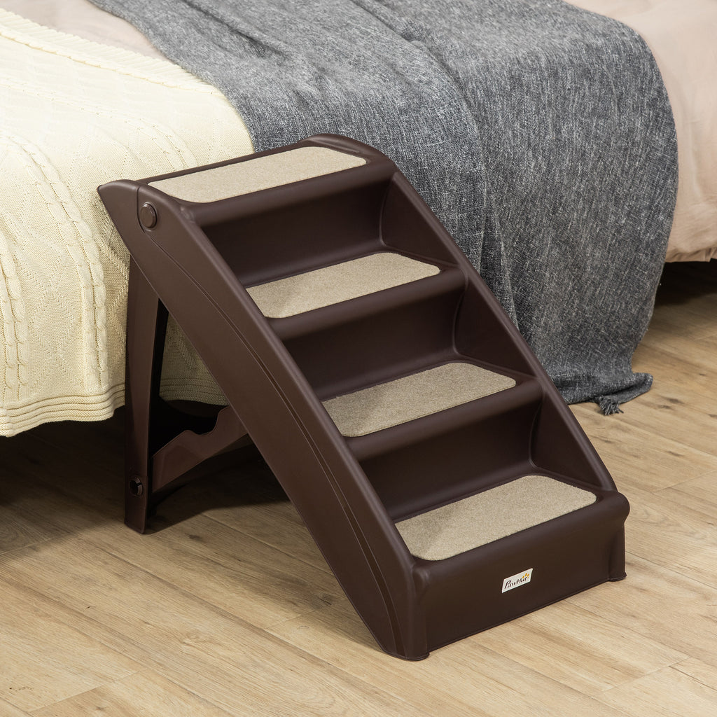 Elevate Your Pet's Comfort with Non-Slip 4-Step Portable Dog Stairs for Easy Access to Beds and Sofas