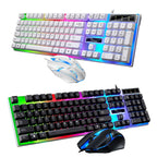 Mechanical Gaming Keyboard Mouse Combo Set LED Light Backlit Computer Desktop PC