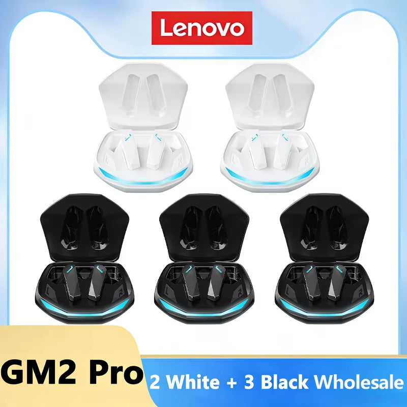 Experience Superior Sound with Lenovo GM2 Pro Bluetooth 5.3 Earphones - Dual Modes for Music and Gaming, Active Noise Cancelling, and Long Battery Life!