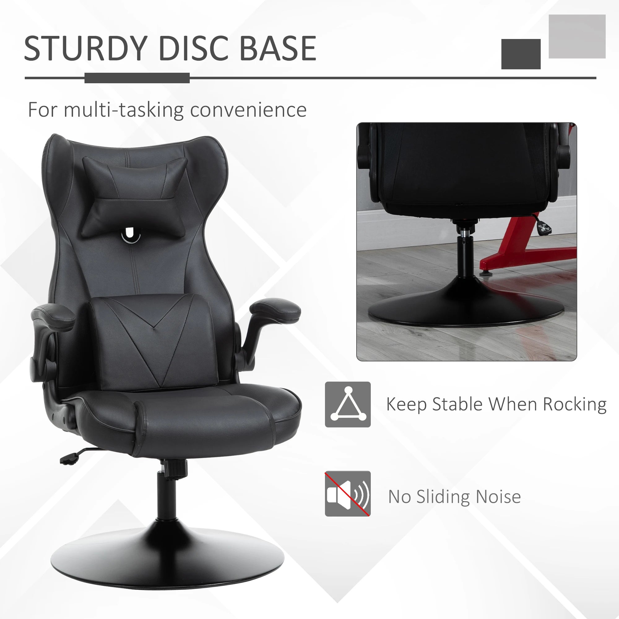 Experience Ultimate Comfort with the Vinsetto Ergonomic Gaming Chair Featuring Swivel Base and Adjustable Lumbar Support