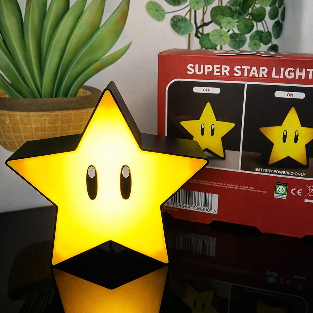 Brighten Your Child's Room with the Super Mario Bros Star LED Night Light - USB Rechargeable and Musical Fun for Kids - Ideal Gift in the UK