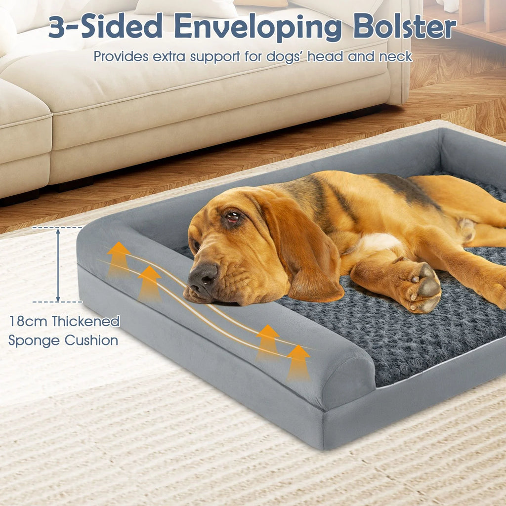 Luxurious Orthopedic Foam Dog Bed - Large Size for Ultimate Comfort and Support