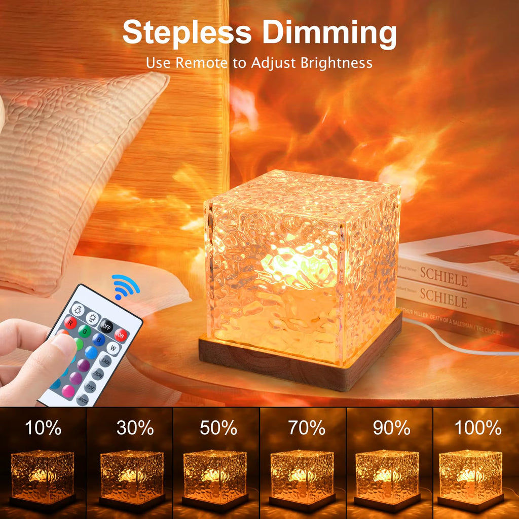Illuminate Your World with the Ocean Wave Aurora Projector Light - 16 Captivating Colors & Convenient USB Remote Control!