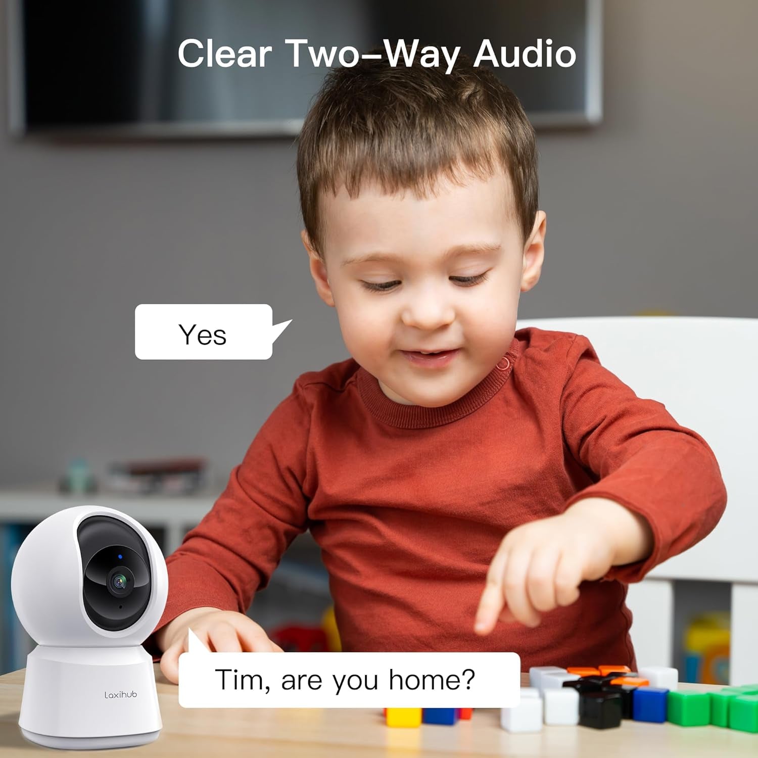 LAXIHUB 2K 3MP Pet Camera - Ultimate Indoor Security Solution for Dogs, Cats, and Babies with 360° View and Smart Features