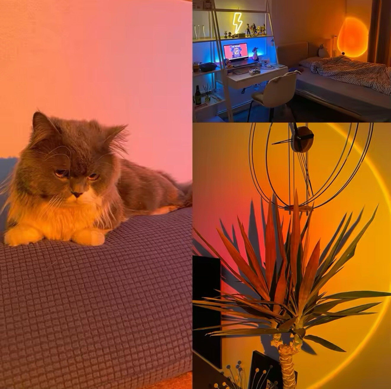 16-Color 360° Sunset Projector Lamp with USB Remote - Perfect LED Desk Night Light