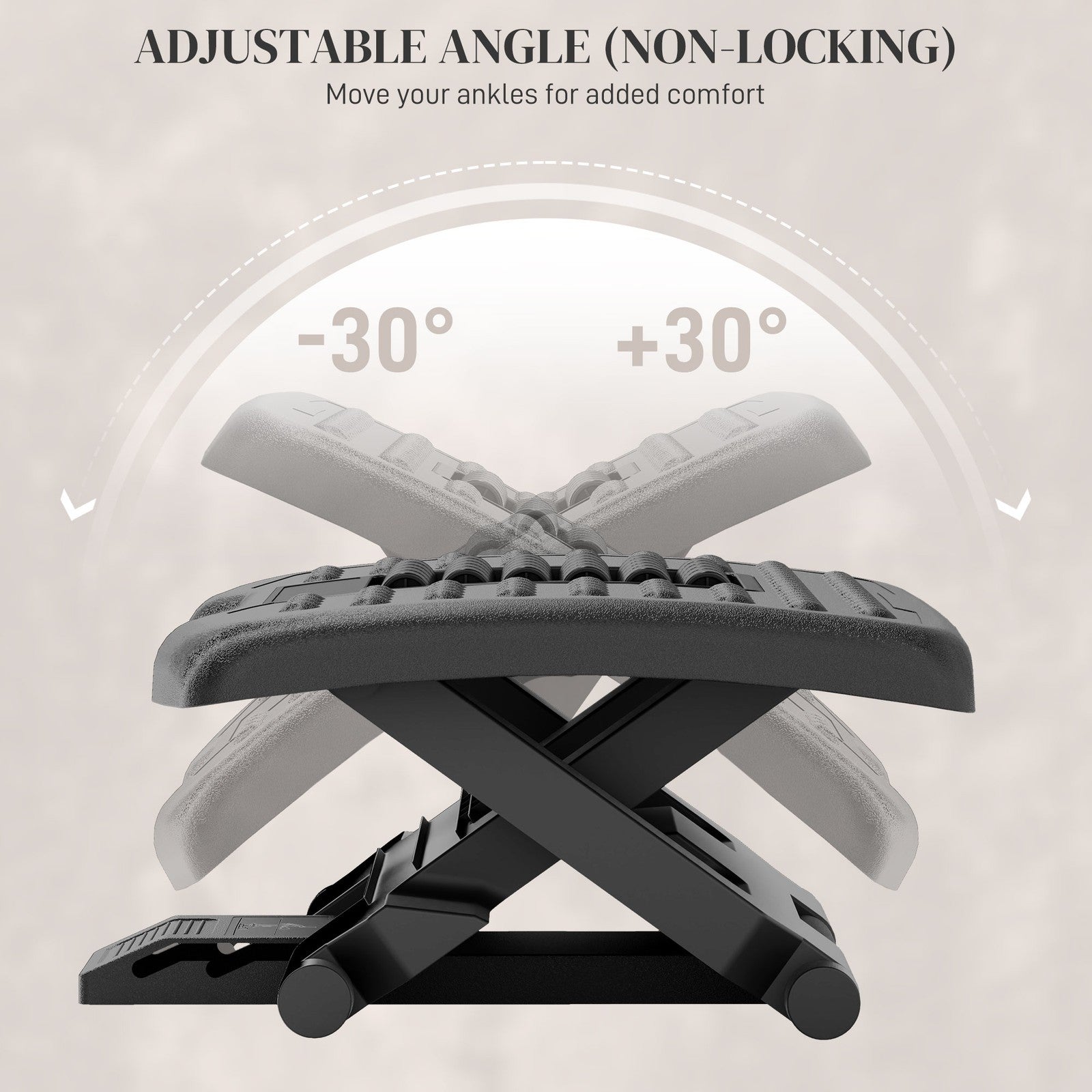 Experience Ultimate Comfort with the Adjustable Ergonomic Foot Rest Under Desk Featuring Soothing Massage Rollers