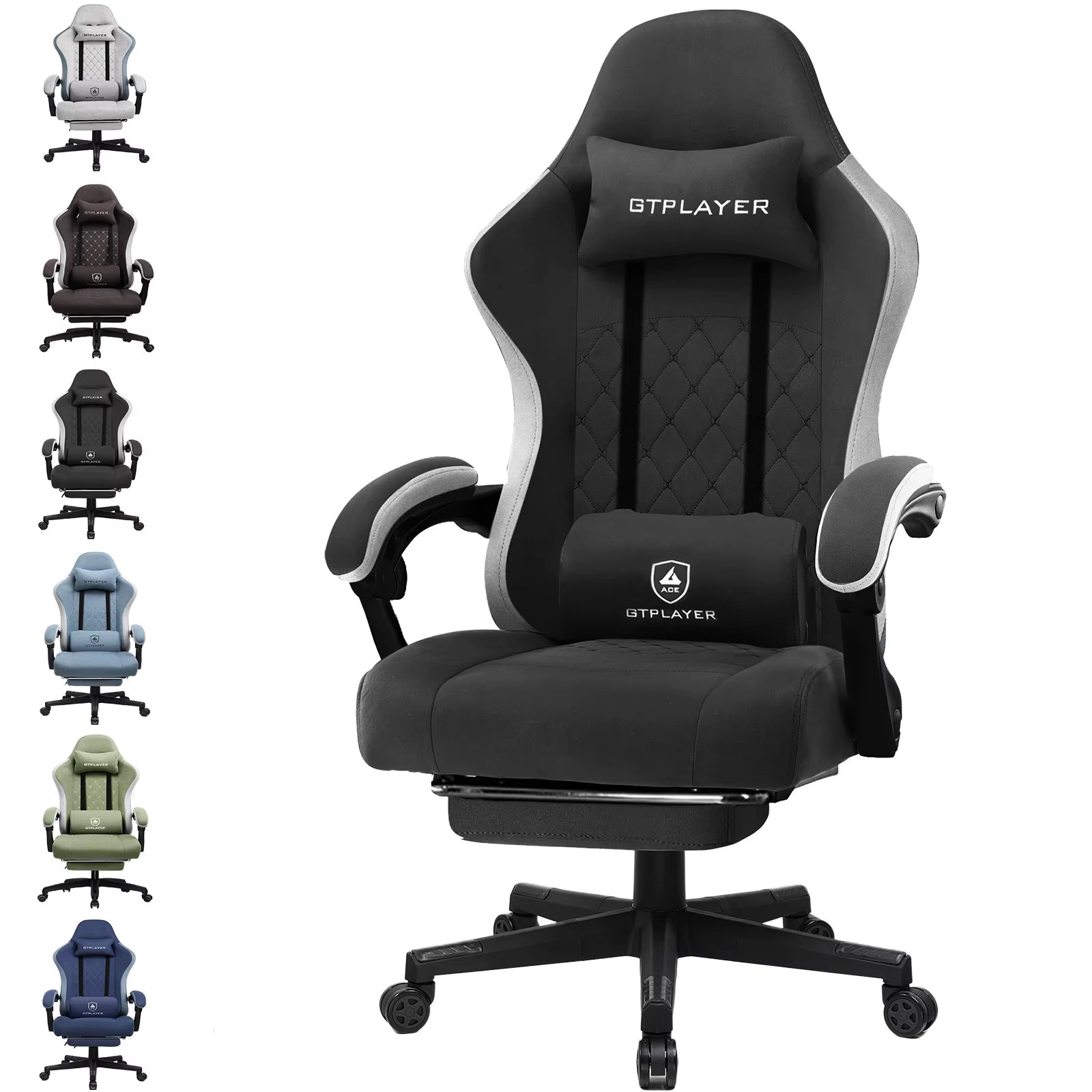Revolutionary Ergonomic Gaming Chair with Footrest and Pocket Spring Cushion - Ultimate Comfort for Home Office and Gaming Enthusiasts