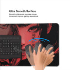 Elevate Your Gaming Experience with the Japanese Mask Girl XXL Non-Slip Mouse Pad - Perfect for Gamers and E-Sports Enthusiasts