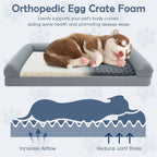 Luxurious Orthopedic Foam Dog Bed - Large Size for Ultimate Comfort and Support