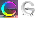 Revolutionary Smart G-Shaped LED Lamp: Bluetooth Speaker & Wireless Charger for a Stylish Home Atmosphere