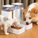 Revolutionary 2-Pack Automatic Pet Feeder and Drinking Fountain - Essential Travel Supplies for Happy Dogs and Cats