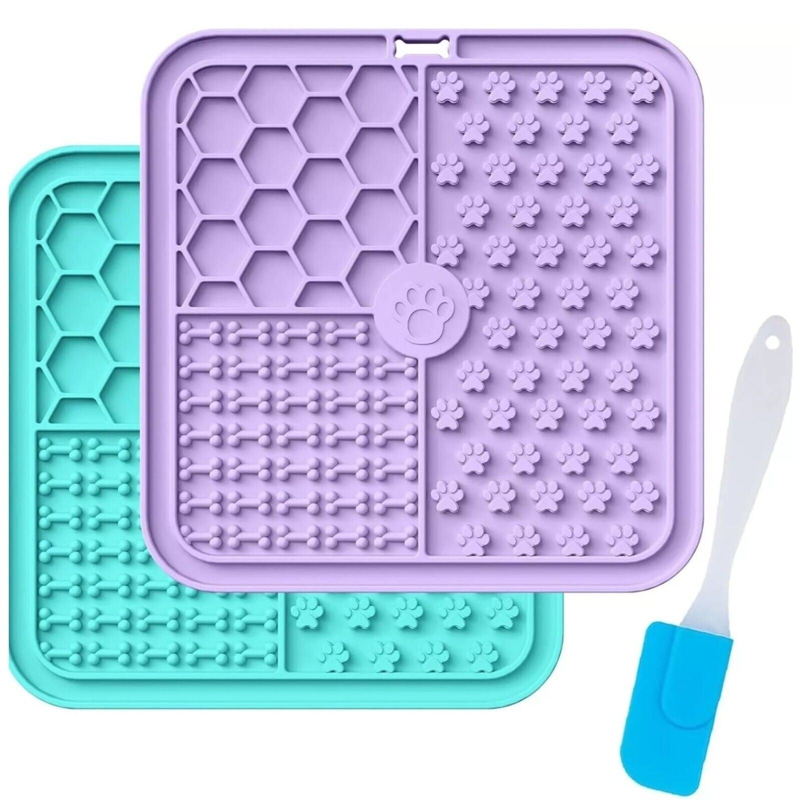 Double the Delight: 2-Pack Licky Mats for Dogs and Cats - Fun Suction Cup Treats for Stress-Free Grooming!