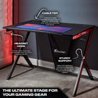 Elevate Your Gaming Experience with the Ocelot Gaming Computer Desk - Stylish, Durable, and Organized!